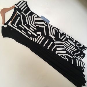 NWT! Asymmetric-Hem Color Block London Times Dress